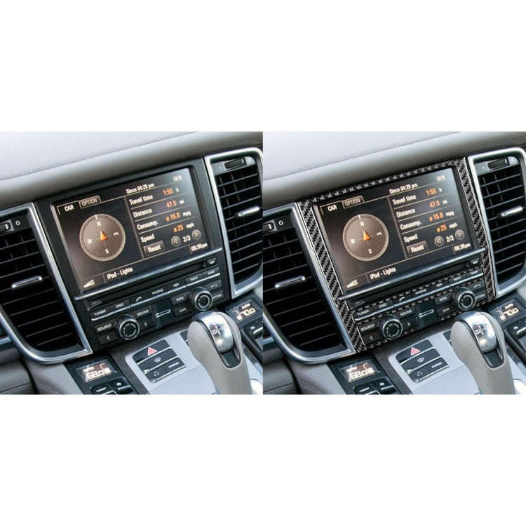 Car Carbon Fiber Navigation Screen Decorative Sticker for Porsche Panamera 2010-2016, Left and Ri...