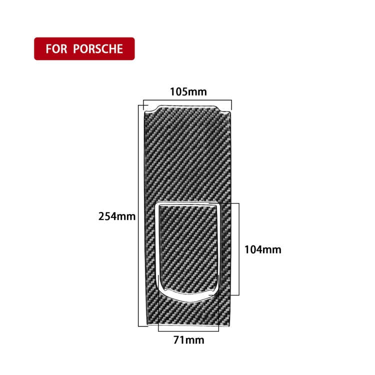 Car Carbon Fiber Rear Seat Multimedia Panel Decorative Sticker for Porsche Panamera 2010-2016, Le...