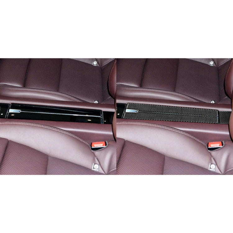 Car Carbon Fiber Rear Armrest Box Panel Decorative Sticker for Porsche Panamera 2010-2016, Left a...