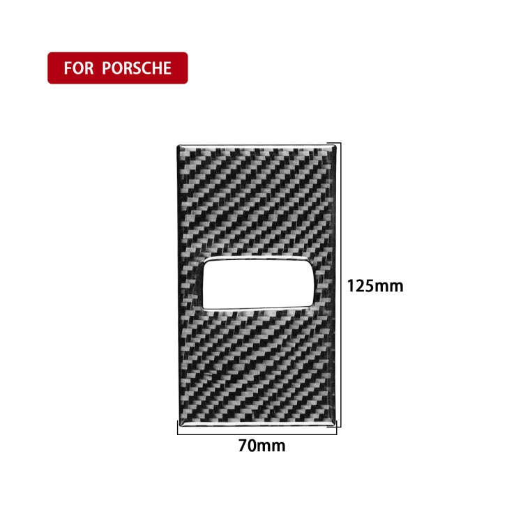 Car Carbon Fiber Rear Seat Adjustment Panel Decorative Sticker for Porsche Panamera 2010-2016, Le...