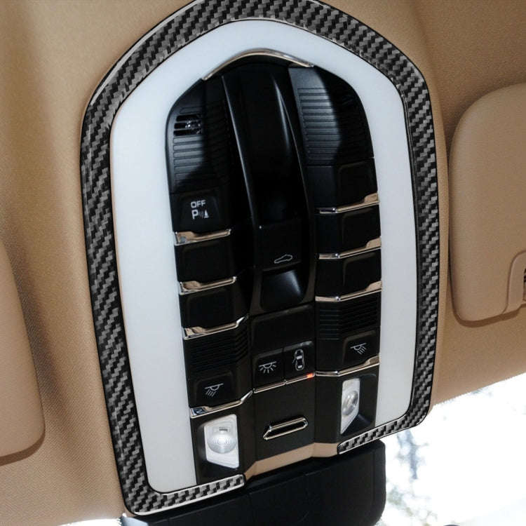 Car Carbon Fiber Front Reading Light Decorative Sticker for Porsche Panamera 2010-2016, Left and ...