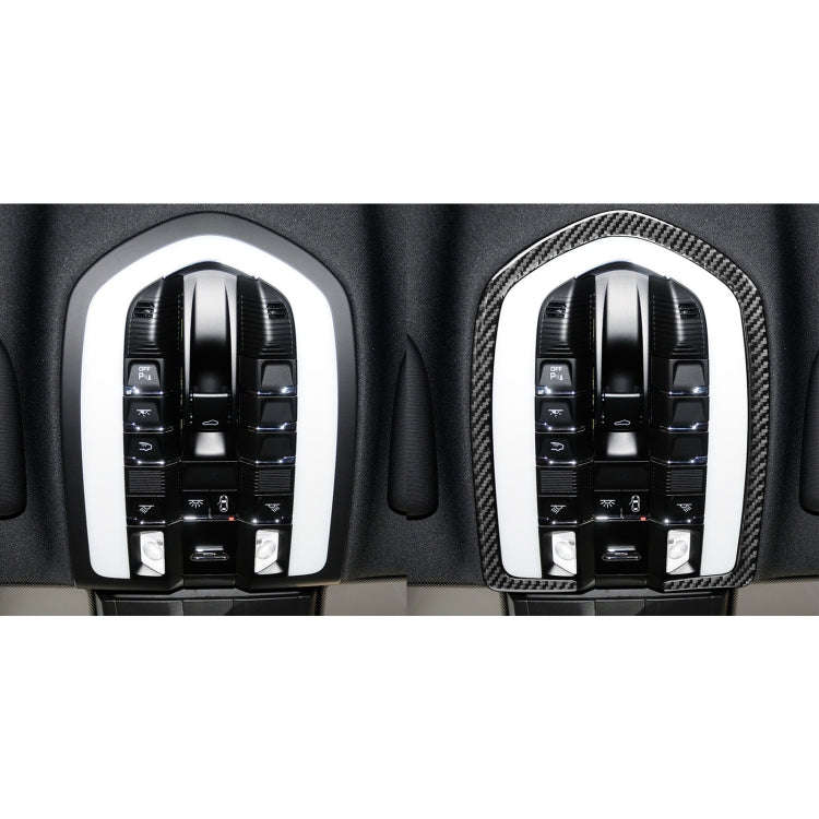 Car Carbon Fiber Front Reading Light Decorative Sticker for Porsche Panamera 2010-2016, Left and ...