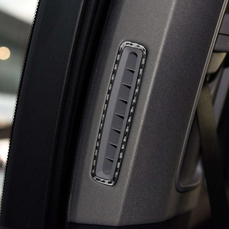 Car Carbon Fiber B-pillar Air Outlet Decorative Sticker for Porsche Panamera 2010-2016, Left and ...