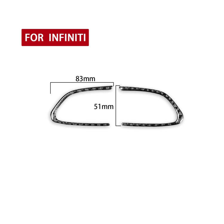 Car Carbon Fiber Steering Wheel Buttons Decorative Sticker for Infiniti Q50 2014-2020 / Q60 / QX6...