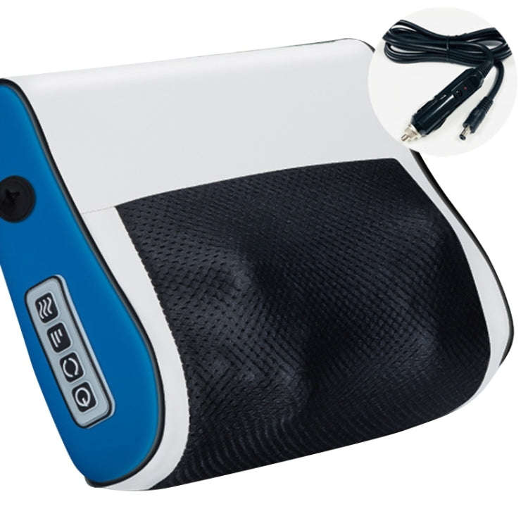 Multifunctional Hot Compress Neck Massager Car Cervical Spine Massage Pillow(Blue Upgrade)