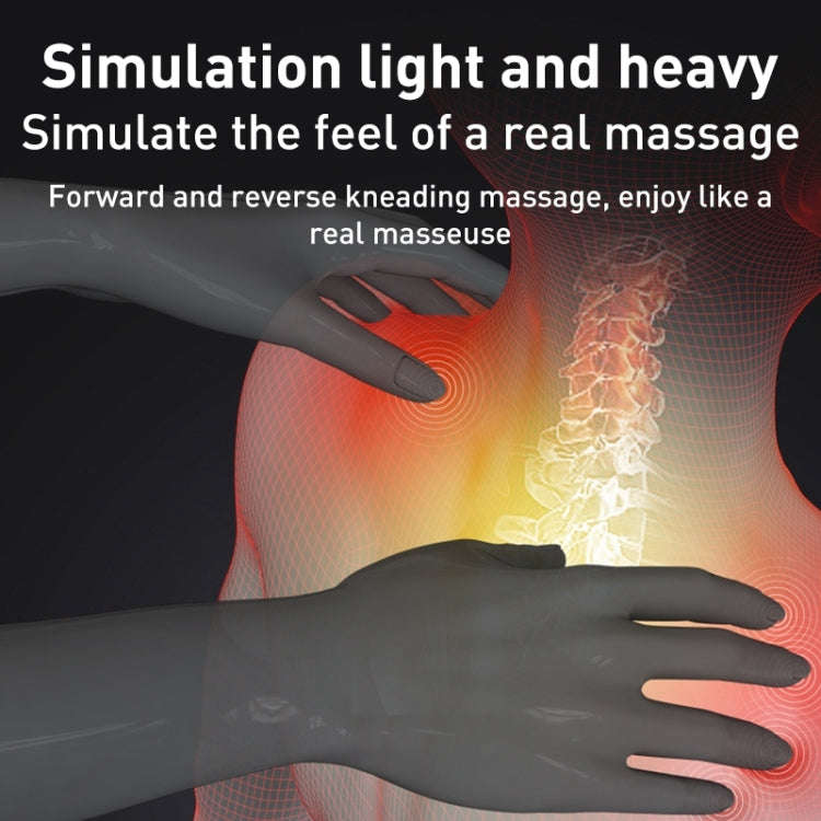 Multifunctional Hot Compress Neck Massager Car Cervical Spine Massage Pillow(Blue Upgrade)