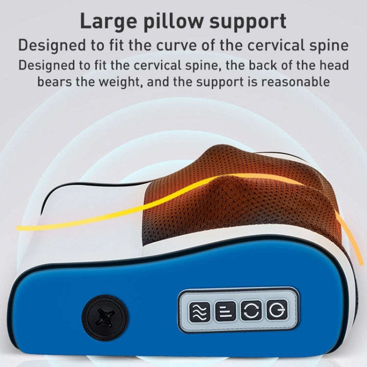 Multifunctional Hot Compress Neck Massager Car Cervical Spine Massage Pillow(Blue Upgrade)