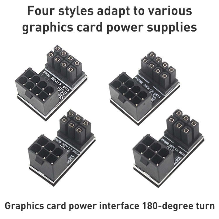10 PCS ATX 8Pin Female to 8Pin Male 180 Degree Angled Adapter , Model: PH38A