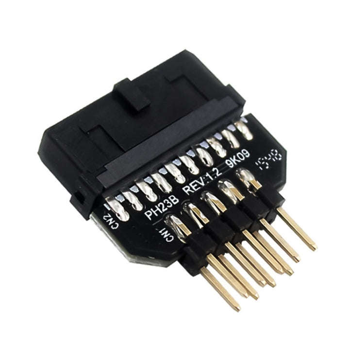 10 PCS Motherboard USB 2.0 9Pin to USB 3.0 19Pin Plug-in Connector Adapter, Model:PH23B