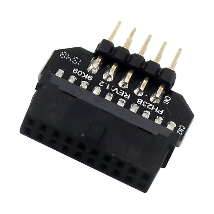 10 PCS Motherboard USB 2.0 9Pin to USB 3.0 19Pin Plug-in Connector Adapter, Model:PH23B