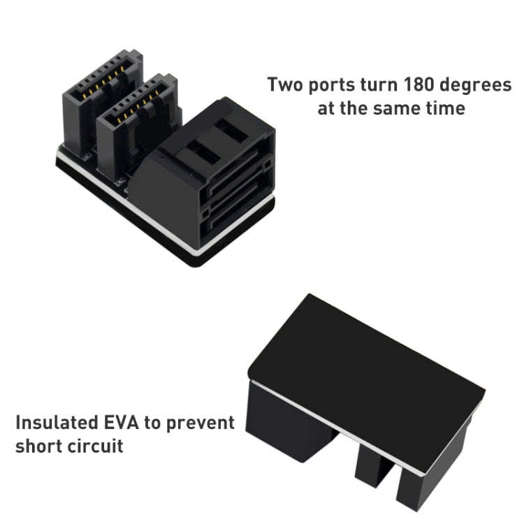 5 PCS Motherboard SATA 7Pin Dual Interface, Model:PH572 90 Degree