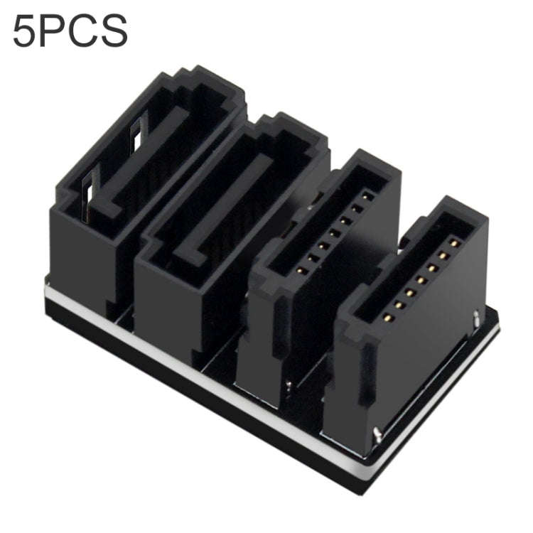 5 PCS Motherboard SATA 7Pin Dual Interface, Model:PH572 180 Degree