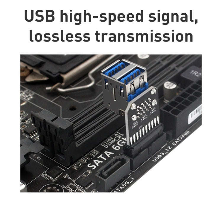 10 PCS 19/20Pin to Dual USB 3.0 Adapter Converter, Model:PH21