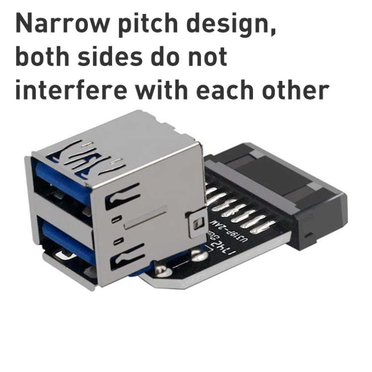 10 PCS 19/20Pin to Dual USB 3.0 Adapter Converter, Model:PH21