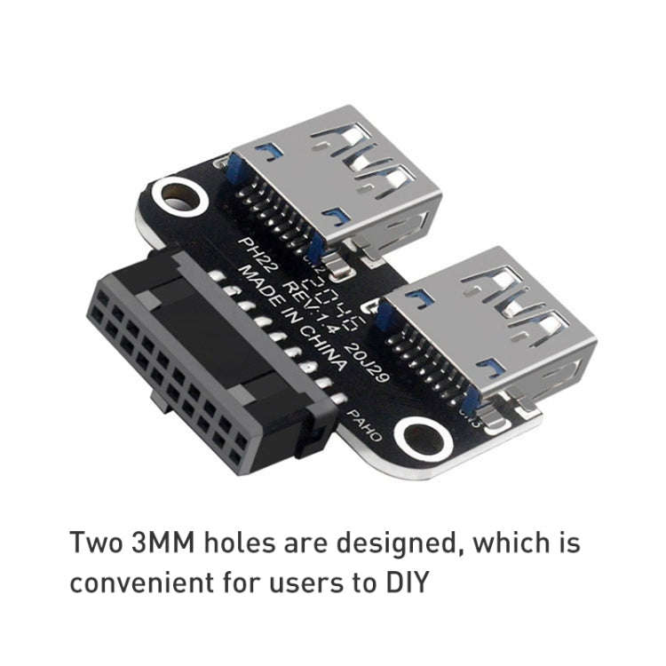 10 PCS 19/20Pin to Dual USB 3.0 Adapter Converter, Model:PH22