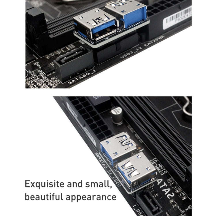10 PCS 19/20Pin to Dual USB 3.0 Adapter Converter, Model:PH22C