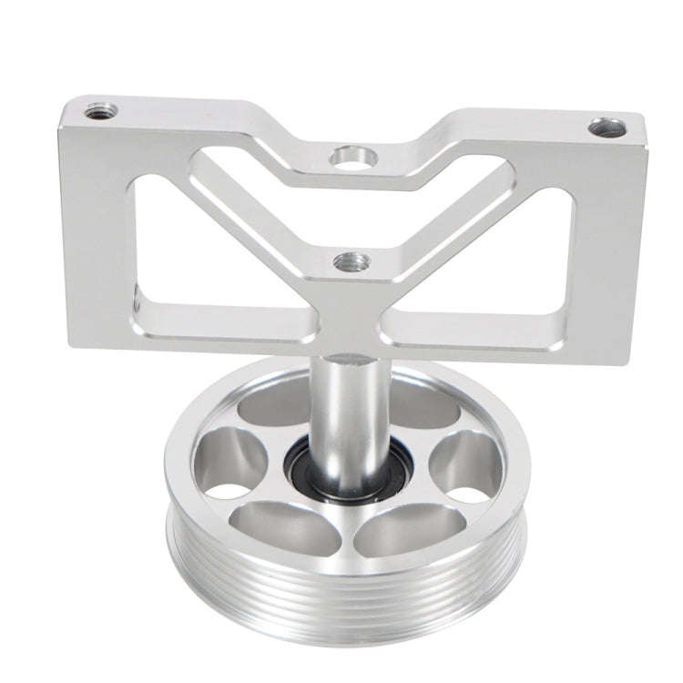 Car Modification Air Pump Idle Bracket with Pulley for Ford Mustang 5.0 1979-1995(Silver)