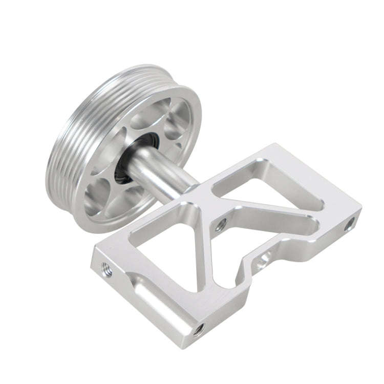 Car Modification Air Pump Idle Bracket with Pulley for Ford Mustang 5.0 1979-1995(Silver)
