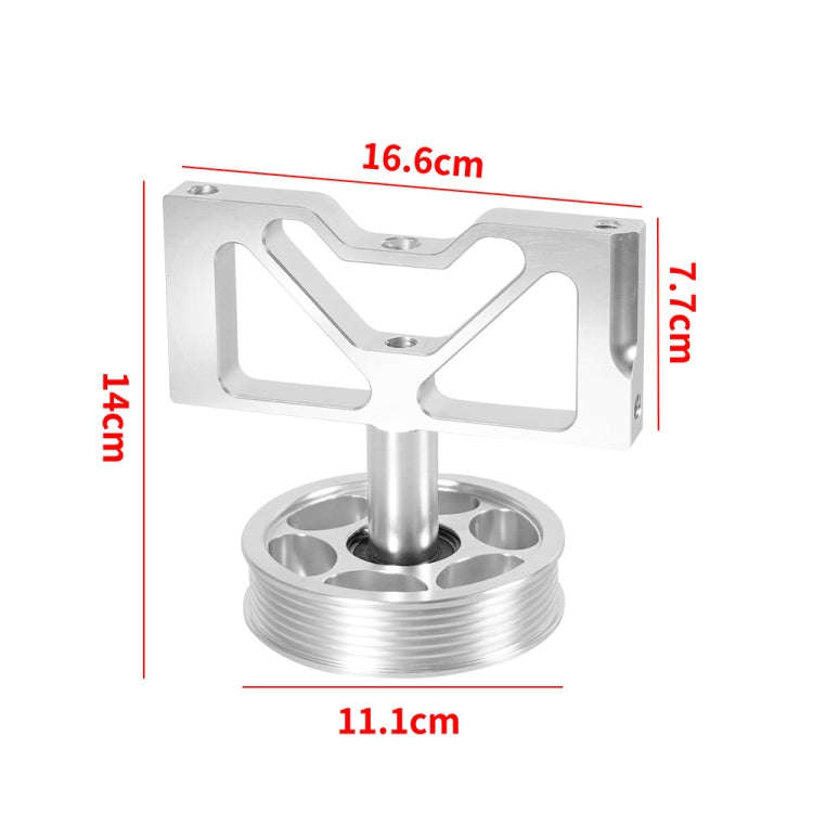 Car Modification Air Pump Idle Bracket with Pulley for Ford Mustang 5.0 1979-1995(Silver)