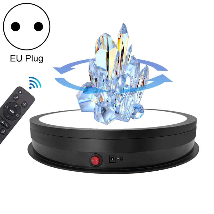42cm LED Light Electric Rotating Display Stand Turntable, Power Plug:EU Plug(Black)
