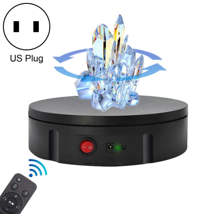 22cm Charging Rotating Display Stand Video Shooting Turntable, Load: 50kg, Power Plug:US Plug(Black)