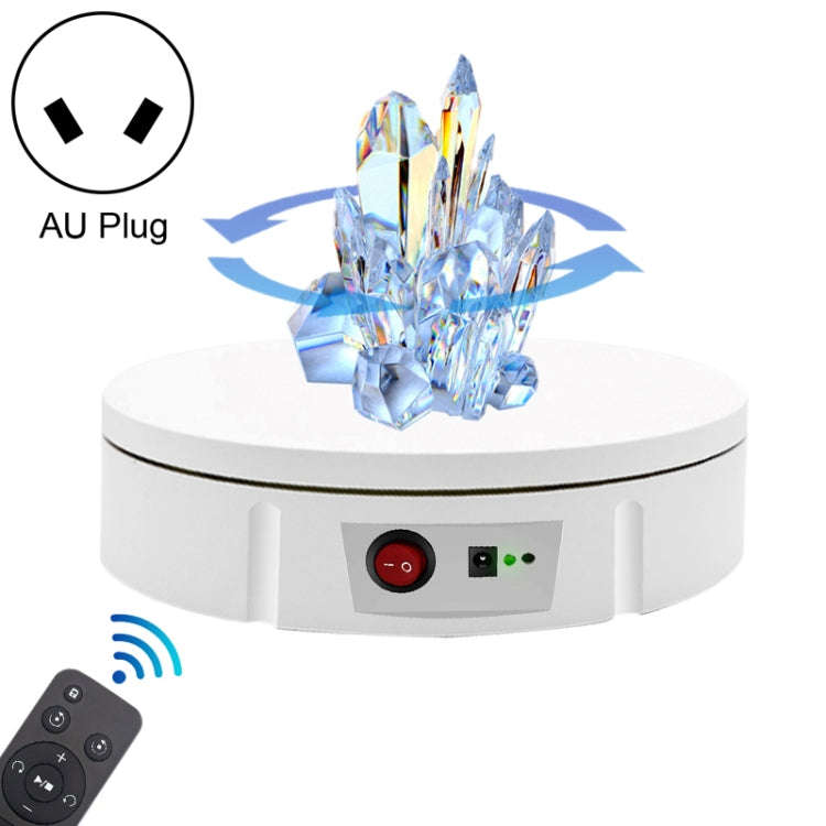 22cm Charging Rotating Display Stand Video Shooting Turntable, Load: 50kg, Power Plug:AU Plug(White)