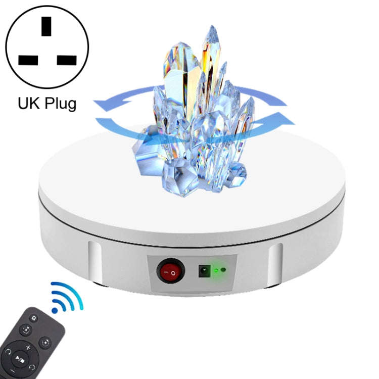 30cm Charging Rotating Display Stand Video Shooting Turntable, Load: 100kg, Power Plug:UK Plug(Wh...