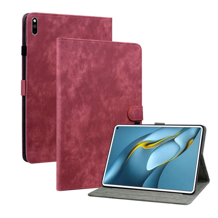 For Huawei MatePad Pro 10.8 2021/2018 Tiger Pattern PU Tablet Case(Red)
