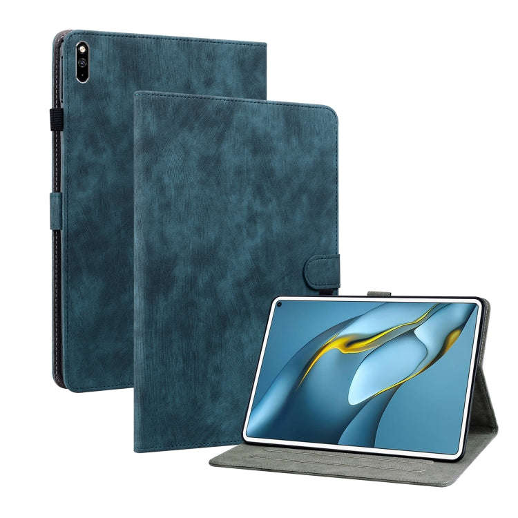 For Huawei MatePad Pro 10.8 2021/2018 Tiger Pattern PU Tablet Case(Dark Blue)