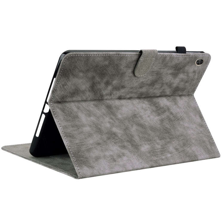 For Huawei MatePad T 10s/Enjoy Tablet 2 Tiger Pattern PU Tablet Case(Grey)