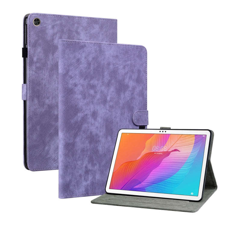 For Huawei MatePad T 10s/Enjoy Tablet 2 Tiger Pattern PU Tablet Case(Purple)