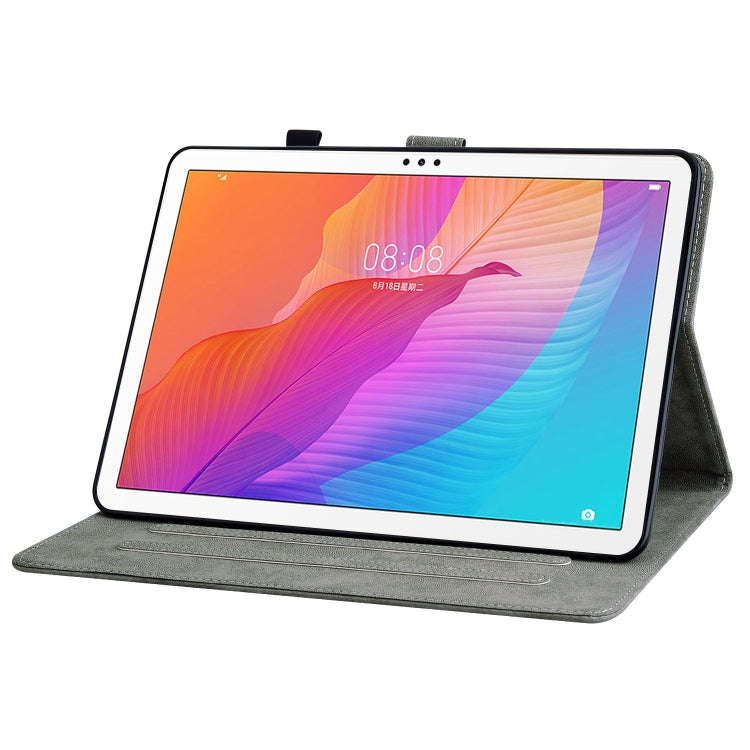 For Huawei MatePad T 10s/Enjoy Tablet 2 Tiger Pattern PU Tablet Case(Purple)