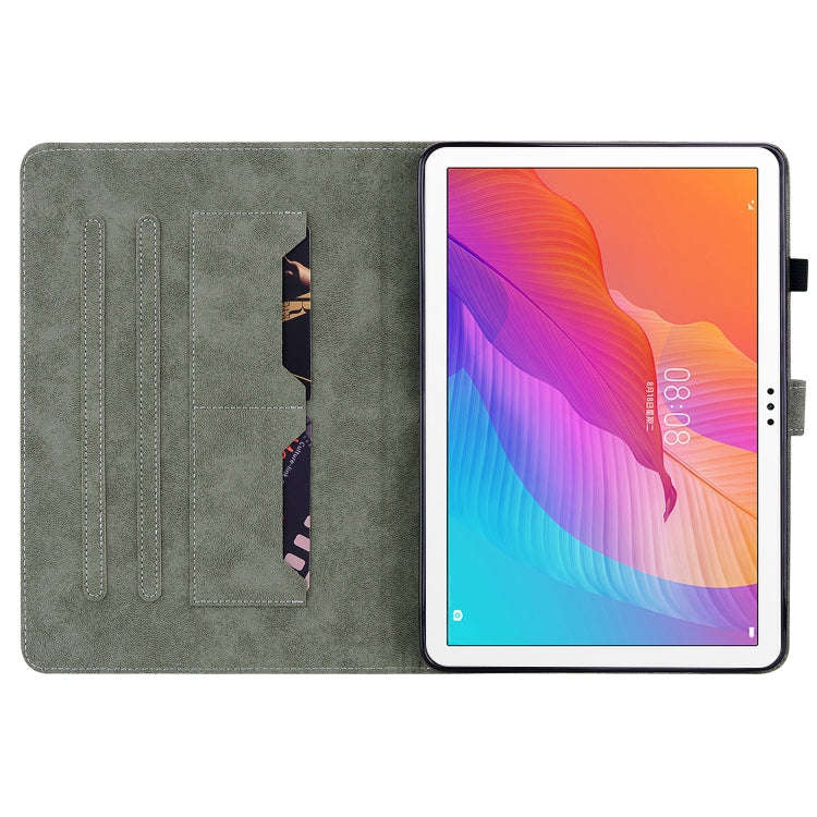 For Huawei MatePad T 10s/Enjoy Tablet 2 Tiger Pattern PU Tablet Case(Purple)