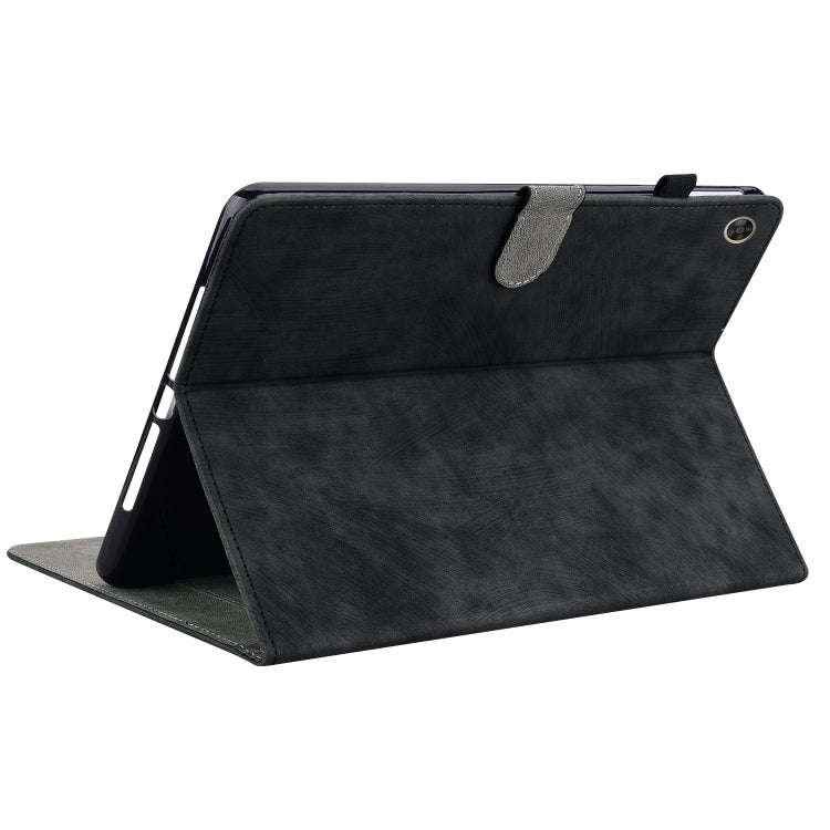 For Huawei MatePad T 10s/Enjoy Tablet 2 Tiger Pattern PU Tablet Case(Black)