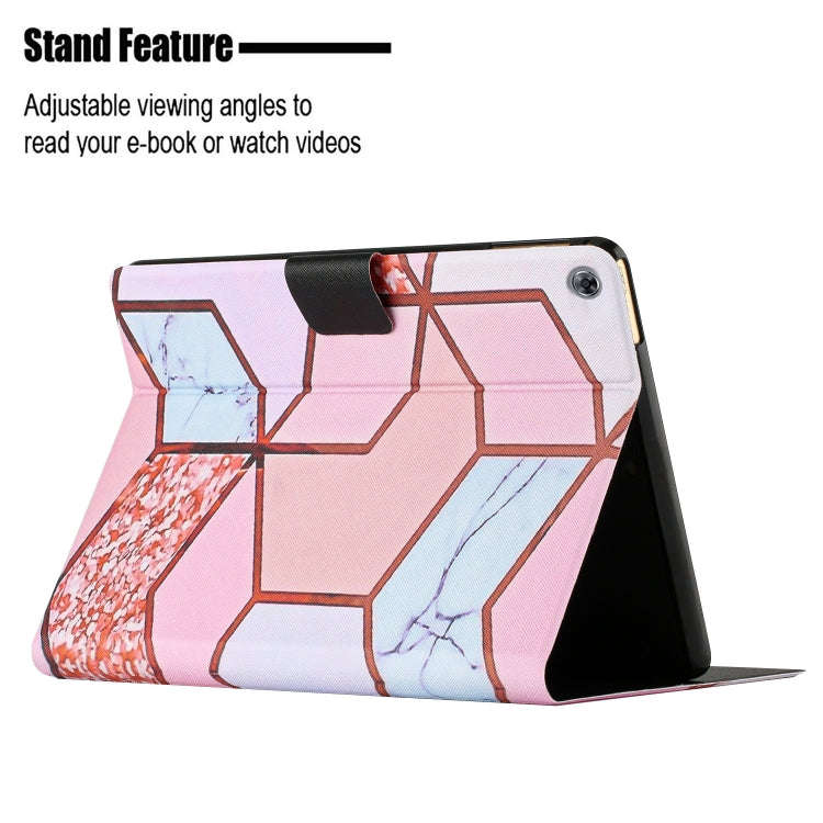 For Huawei MatePad T8 Marble Pattern Leather Tablet Case(Splicing Marble)
