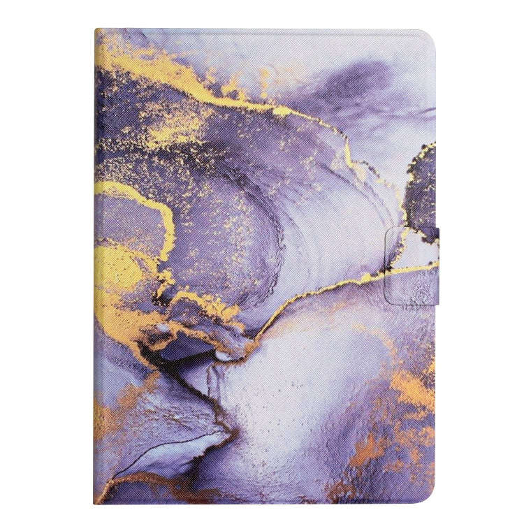 For Huawei MatePad T8 Marble Pattern Leather Tablet Case(Purple)
