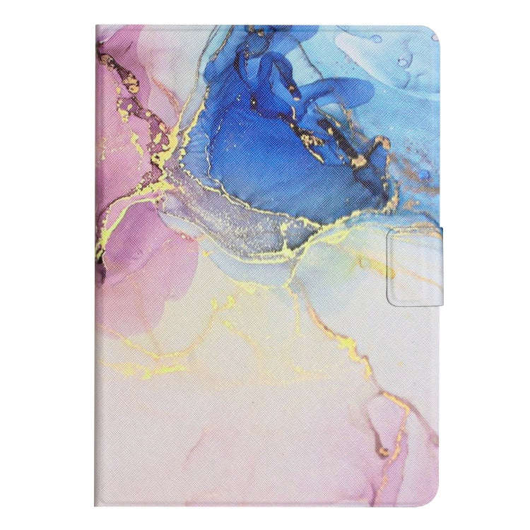 For Huawei MatePad T8 Marble Pattern Leather Tablet Case(Pink Blue)