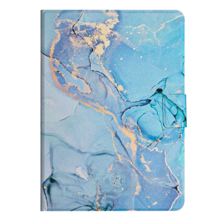 For Huawei MatePad T8 Marble Pattern Leather Tablet Case(Blue)