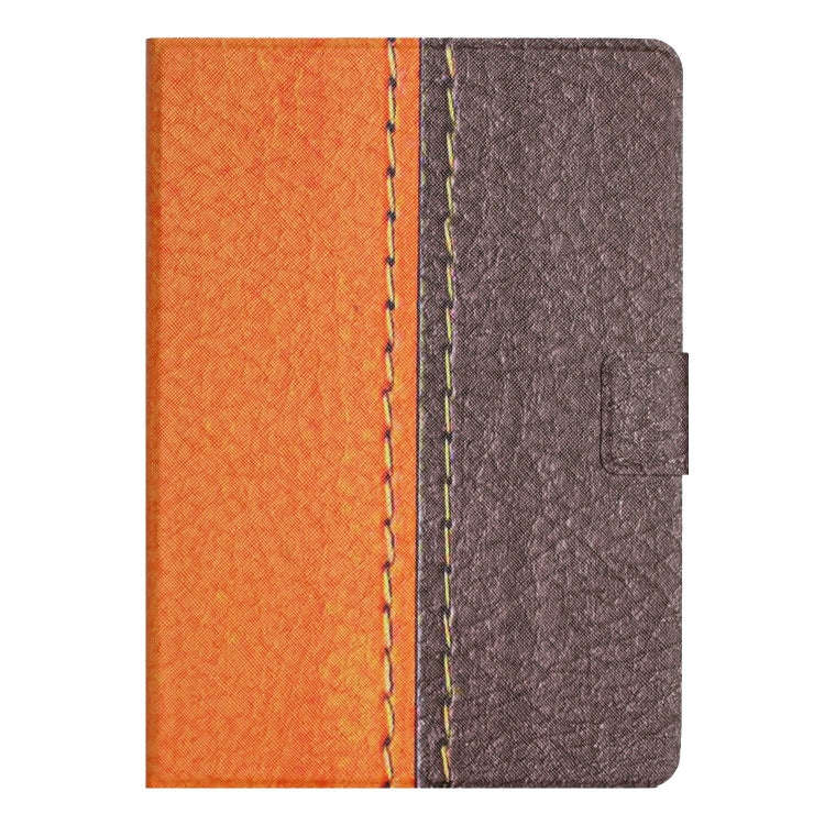 For Huawei MatePad T10s Stitching Solid Color Leather Tablet Case(Orange)