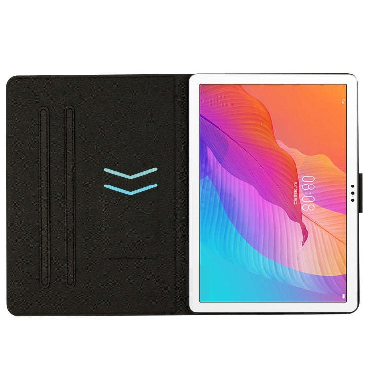 For Huawei MatePad T10s Stitching Solid Color Leather Tablet Case(Orange)