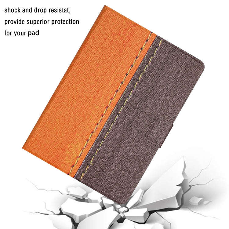 For Huawei MatePad T10s Stitching Solid Color Leather Tablet Case(Orange)