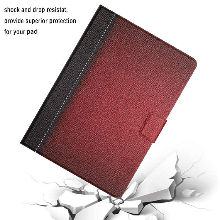 For Huawei MatePad T10s Stitching Solid Color Leather Tablet Case(Red)