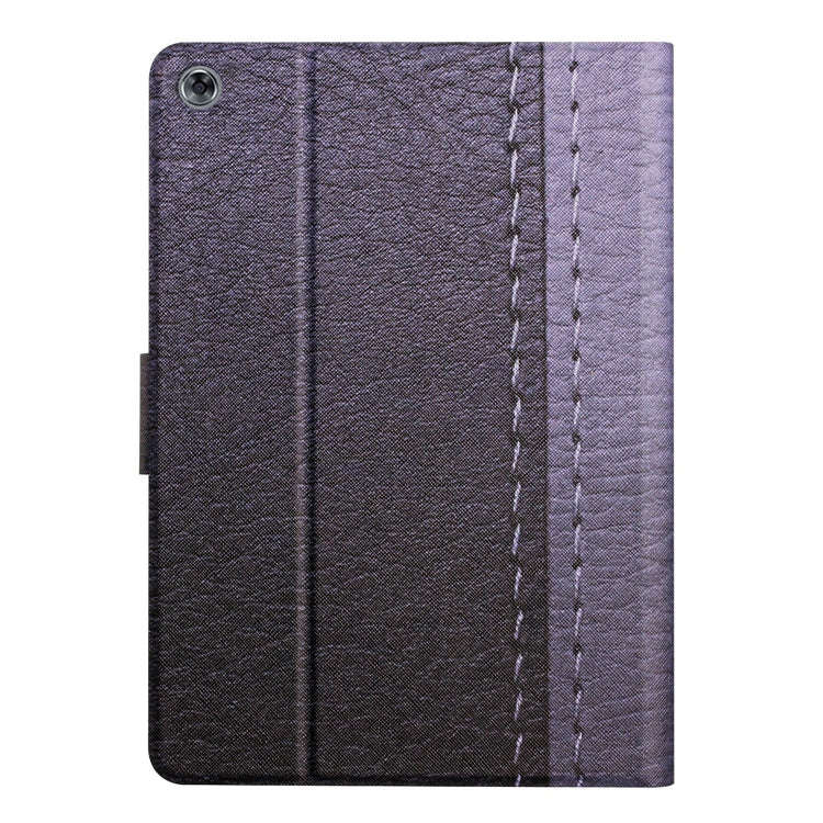 For Huawei MatePad T10s Stitching Solid Color Leather Tablet Case(Grey)