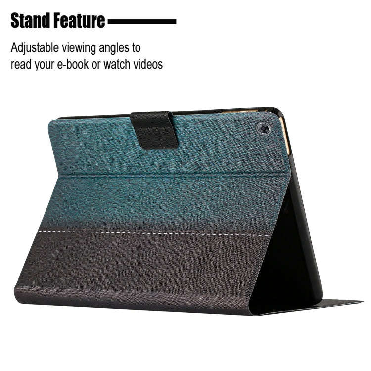 For Huawei MatePad T10s Stitching Solid Color Leather Tablet Case(Green)