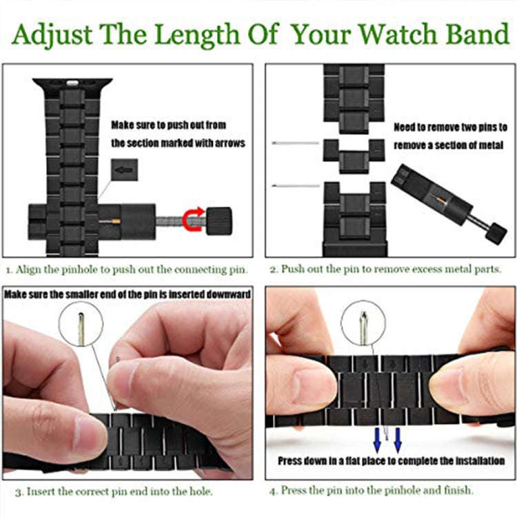 5-bead Stainless Steel Watch Band For Apple Watch Ultra 49mm&Watch Ultra 2 49mm / Series 9&8&7 45...