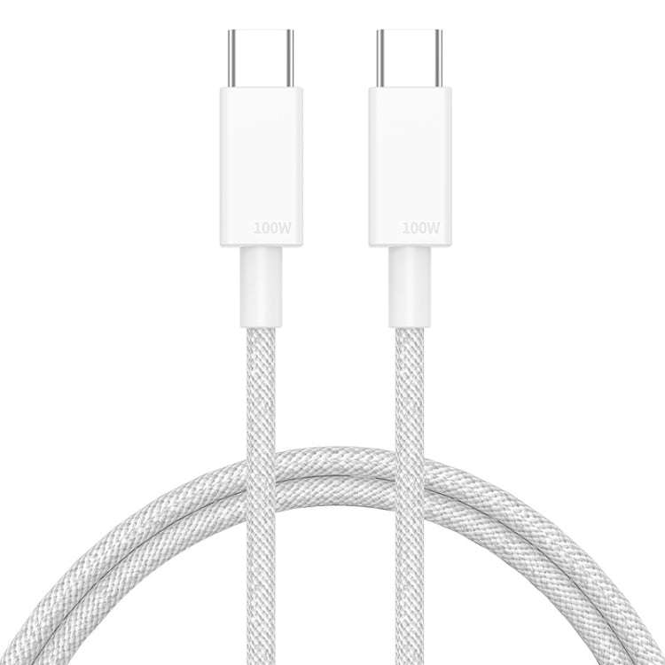 100W USB-C / Type-C to USB-C / Type-C Fast Charging Data Cable, Length:1m(White)