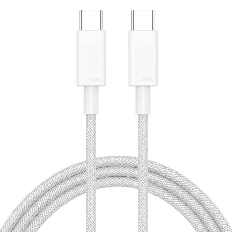 100W USB-C / Type-C to USB-C / Type-C Fast Charging Data Cable, Length:2m(White)