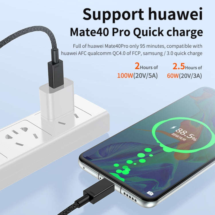 100W USB-C / Type-C to USB-C / Type-C Fast Charging Data Cable, Length:2m(White)