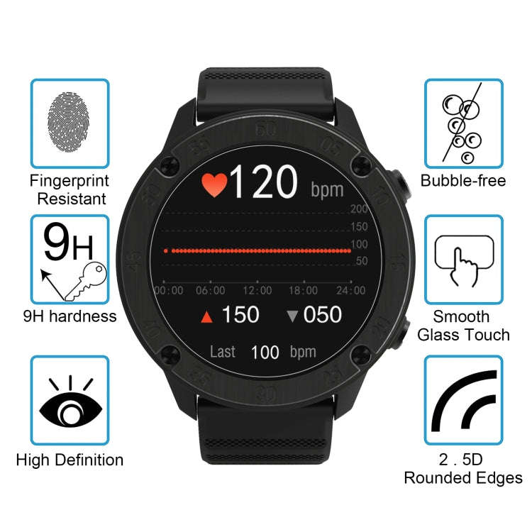 10 PCS 0.26mm 2.5D 9H Tempered Glass Film Watch Screen Protector For Blackview X5