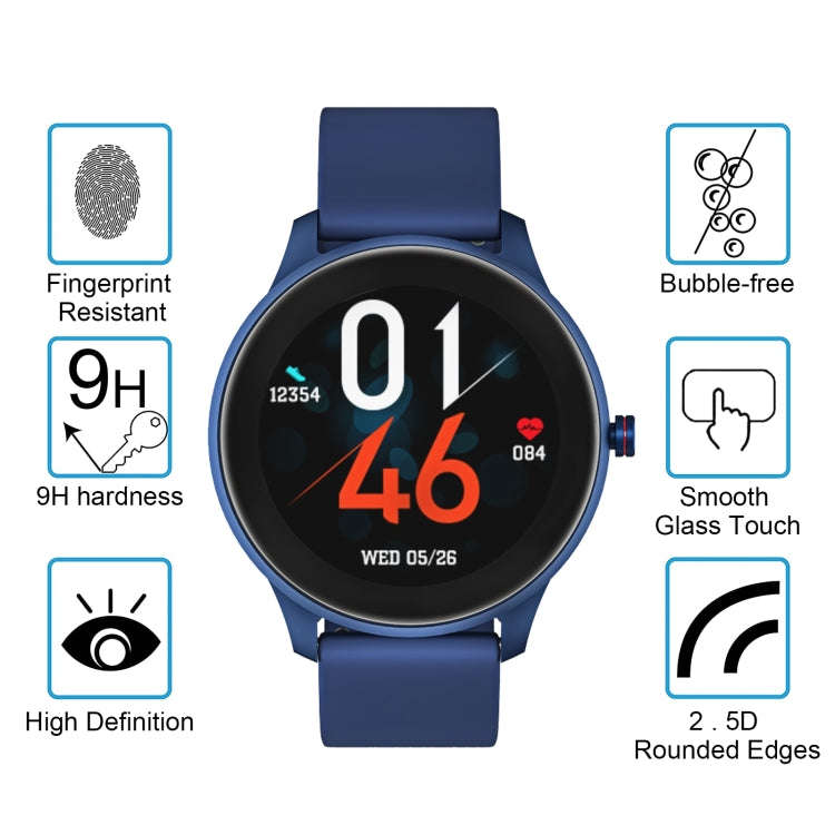 10 PCS 0.26mm 2.5D 9H Tempered Glass Film Watch Screen Protector For Cubot W03